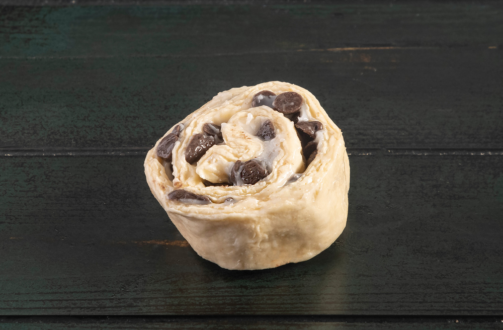 Custard with chocolate granules